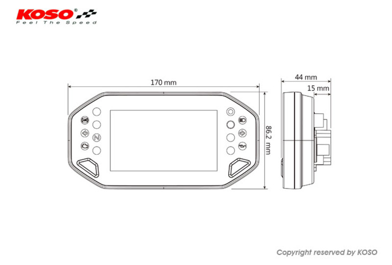 KOSO NORTH AMERICA SPEEDO RX-4 UNIVERSAL BA081010