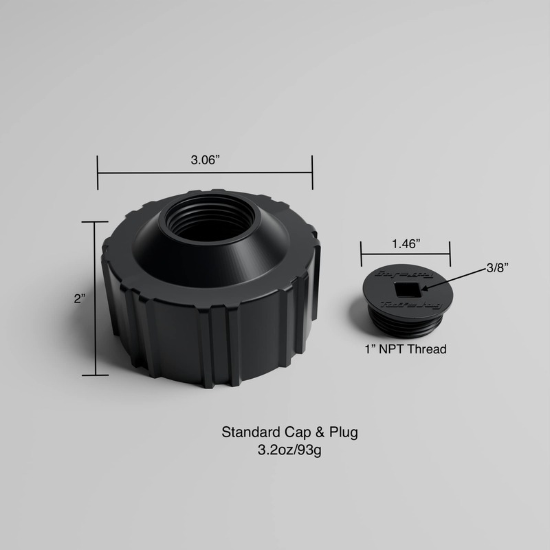 TUFF JUG STANDARD CAP AND PLUG BLACK STD - BLK