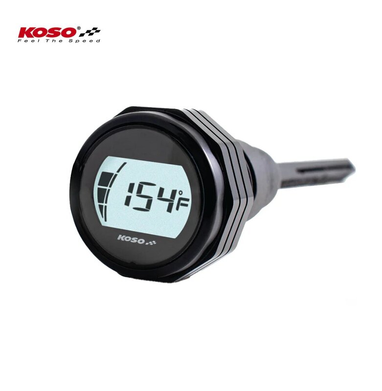 KOSO NORTH AMERICA OIL TEMP DIPSTICK HD BLK BA053001