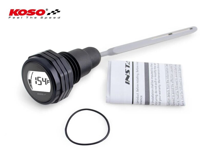KOSO NORTH AMERICA OIL TEMP DIPSTICK HD BLK BA053001