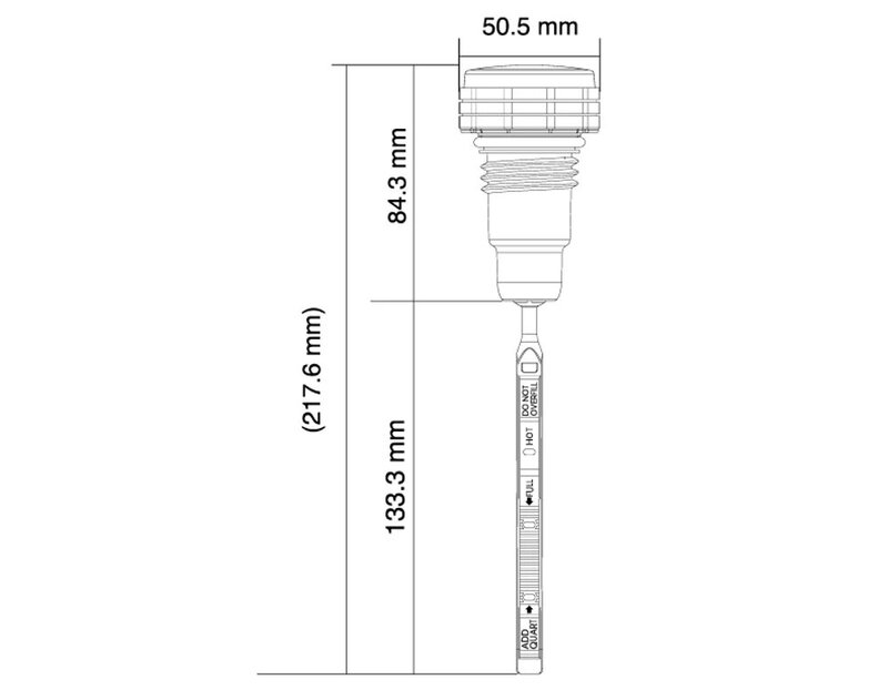 KOSO NORTH AMERICA OIL TEMP DIPSTICK HD BLK BA053001