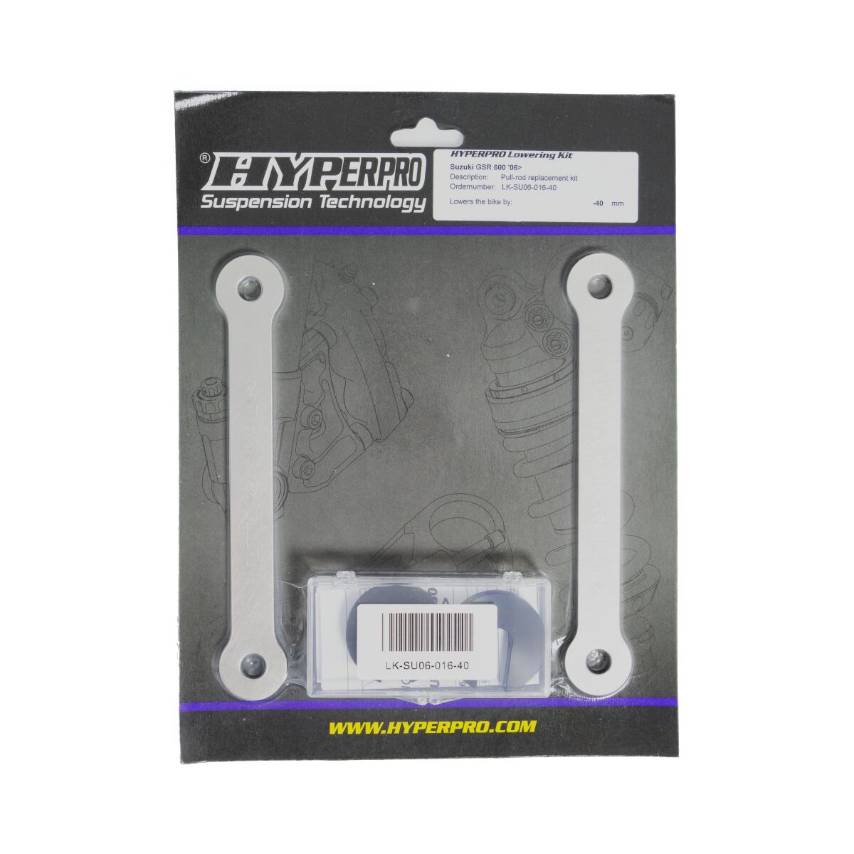 HYPERPRO LOW KIT -40MM SUZ GSR600 LK-SU06-016-40