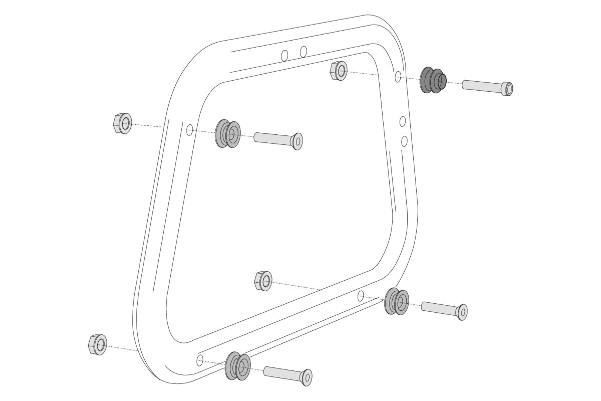 SW-MOTECH ADAPTER KIT FOR EVO CARRI KFT.00.152.22500/B