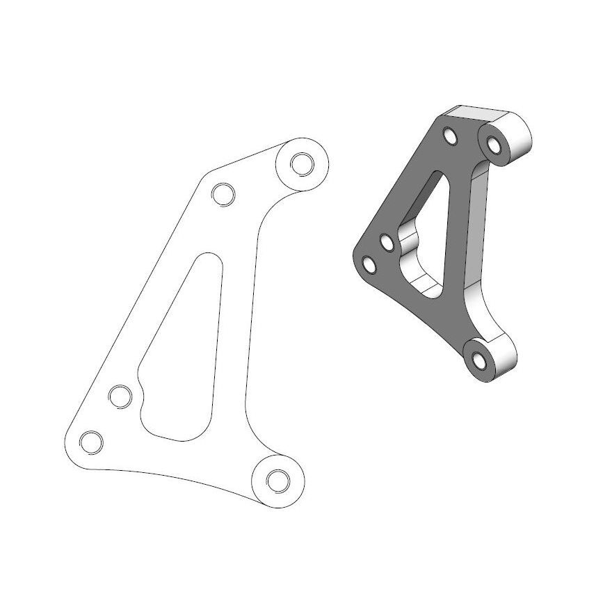 MOTO-MASTER BRAKE CALIPER ADAPTOR SM 211081