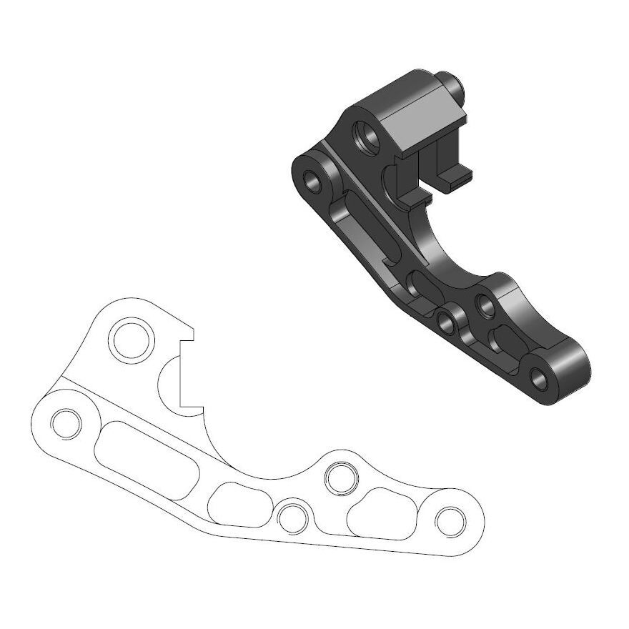 MOTO-MASTER BRAKE CALIPER ADAPTOR 211079