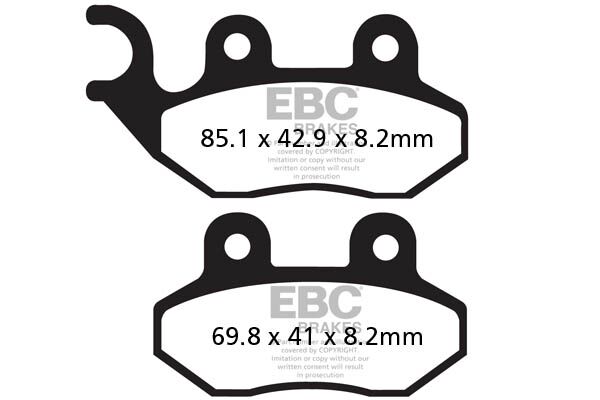EBC BRAKE PAD CARBON SCOOTER SFAC264