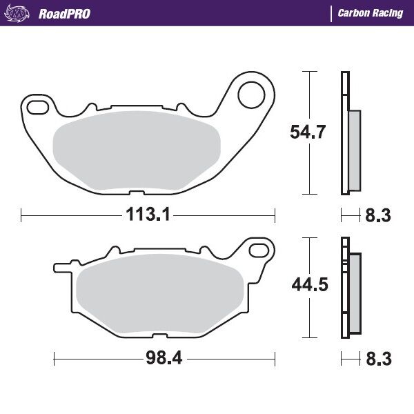 MOTO-MASTER BRAKE PAD CARBON RACING 412506
