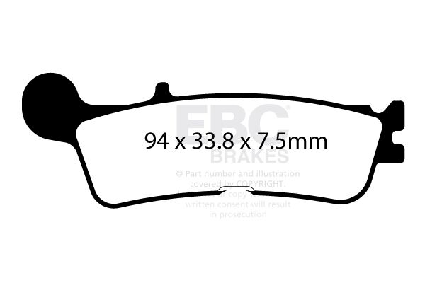 EBC BRAKE PAD CARBON TT DIRT FA755TT