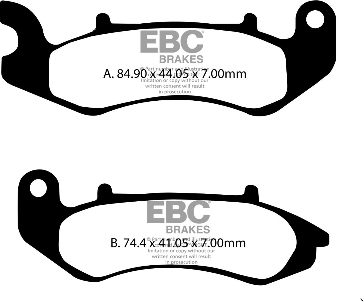 EBC BRAKE PAD SFA ORG SCOOTER SFA707