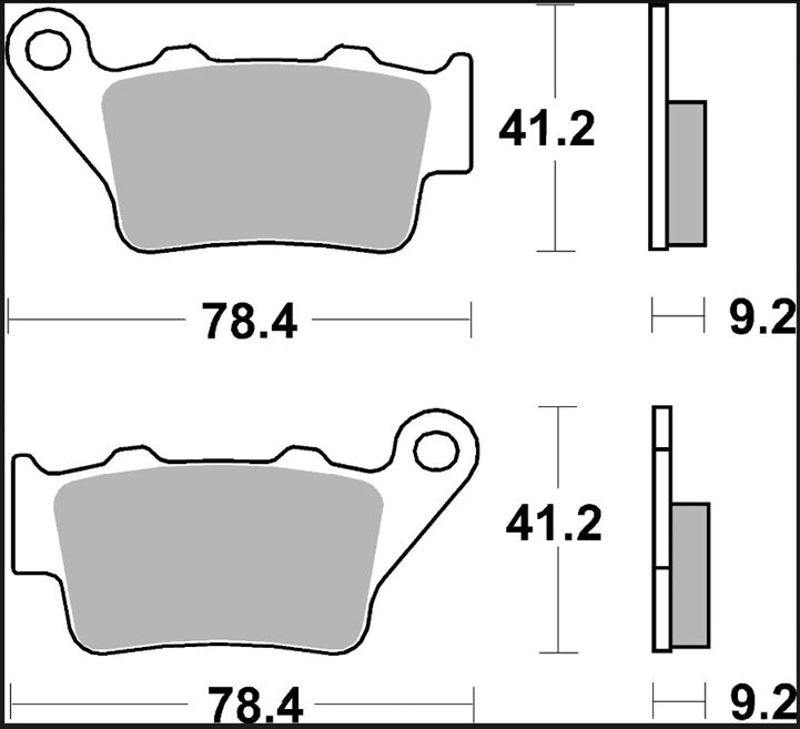 BREMBO BRAKE PAD XS SINT RR 07082XS