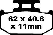 EBC BRAKE PAD CARBON TT DIRT FA152/2TT
