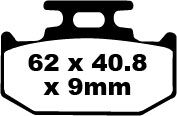 EBC BRAKE PAD CARBON TT DIRT FA152TT