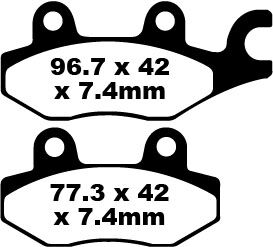 EBC BRAKE PAD CARBON TT DIRT FA165TT