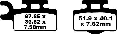 EBC BRAKE PAD CARBON TT DIRT FA302TT