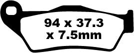 EBC BRAKE PAD CARBON TT DIRT FA181TT