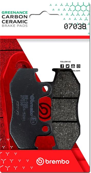 BREMBO BRAKE PAD CC CAR/CER FR/RR 07038