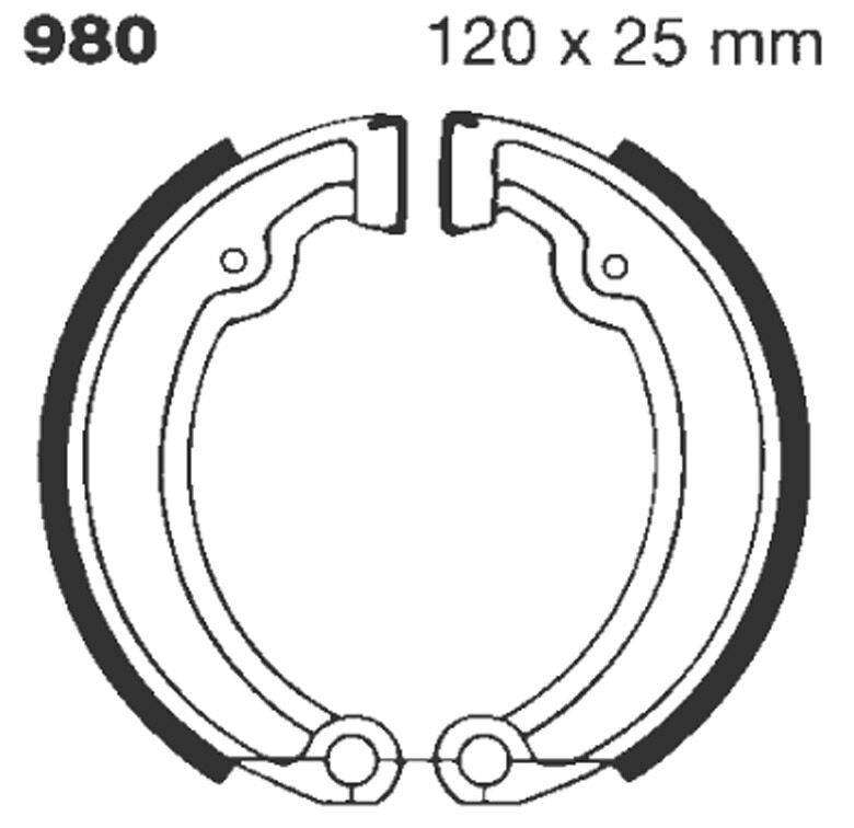 EBC BRAKE SHOE STANDARD 980