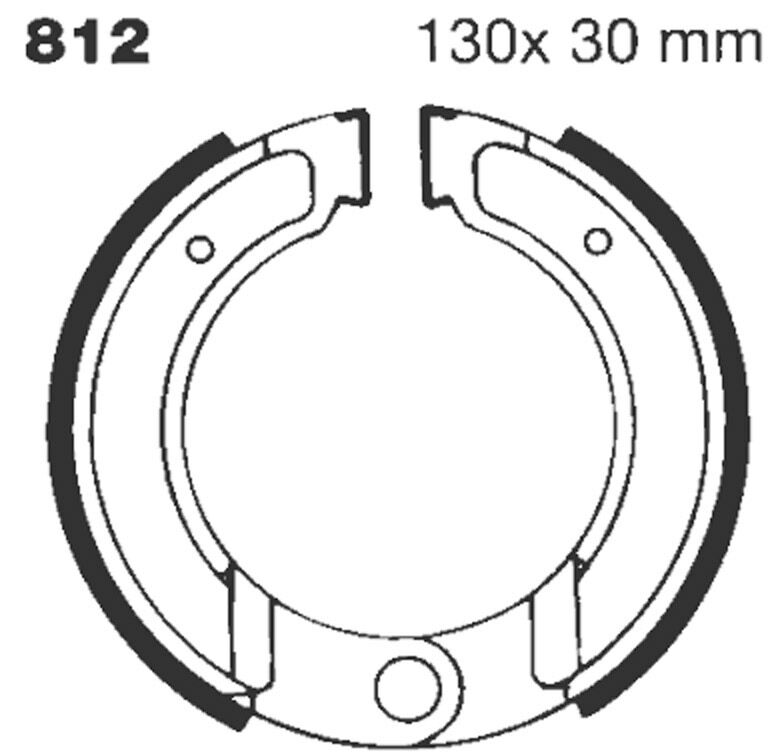 EBC BRAKE SHOE GROOVED 812G
