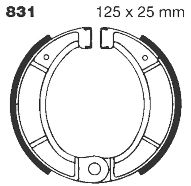 EBC BRAKE SHOE GROOVED 831G