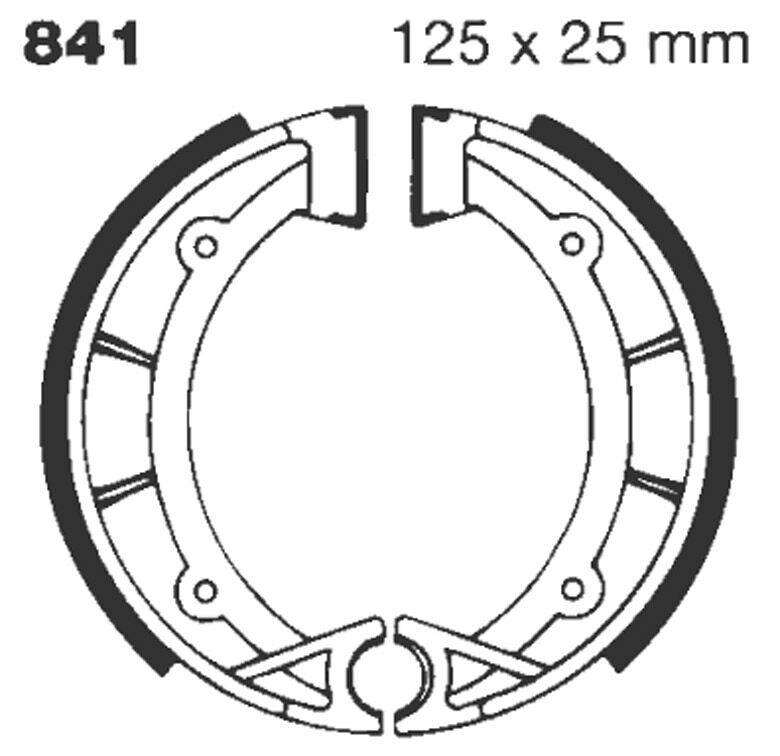 EBC BRAKE SHOE GROOVED 841G