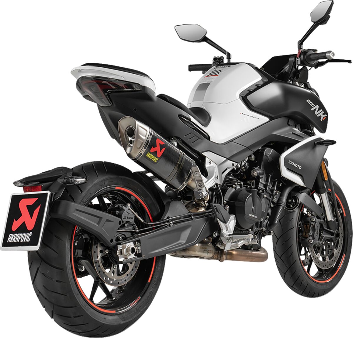 AKRAPOVIC EXHAUST SLIP-ON CF/TI CFMOTO 8 S-CF8SO1-HAPLC