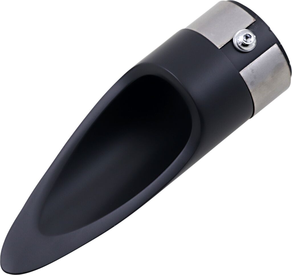 BARON EXHAUST TIP SCALLOP BLK BA-1100-01B