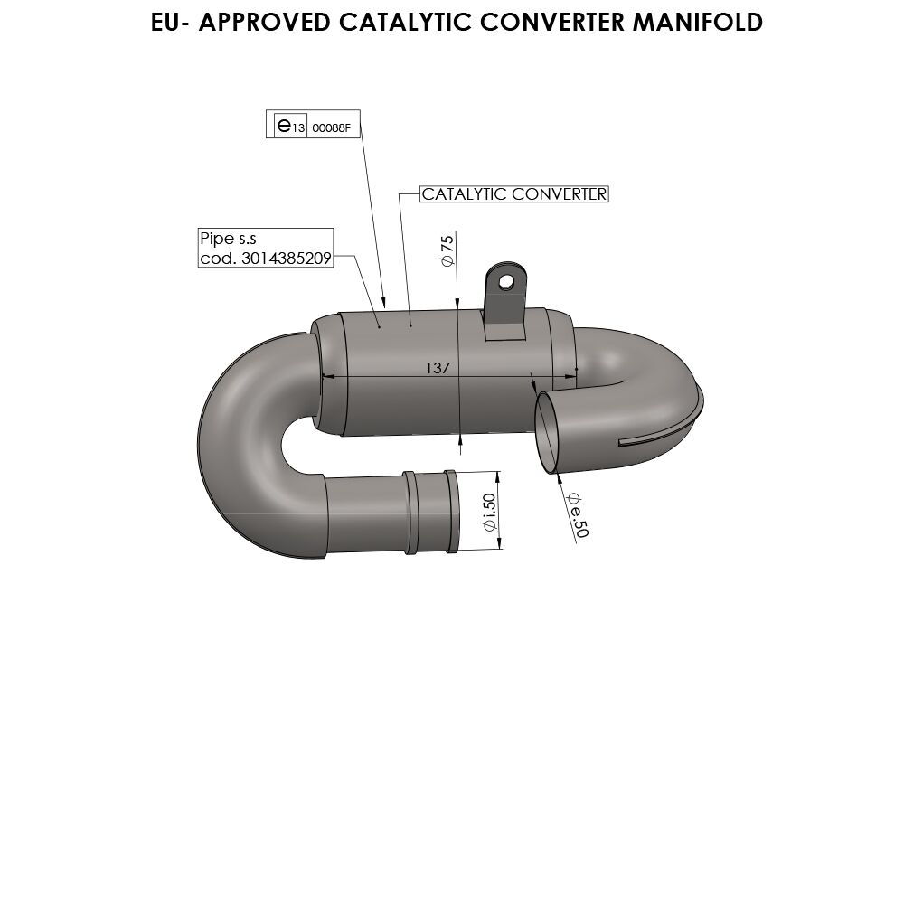 LEOVINCE CAT CONV MANIFOLD TRIUMPH 16055