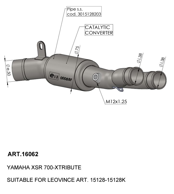 LEOVINCE CAT CONV MANIFOLD 16062