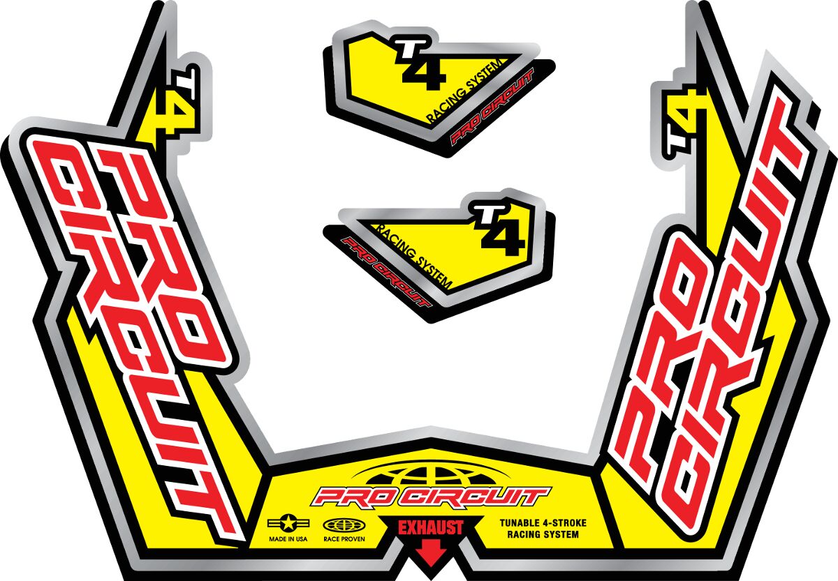 PRO CIRCUIT EXHAUST STICKER KIT T4-GP DC09T4GP
