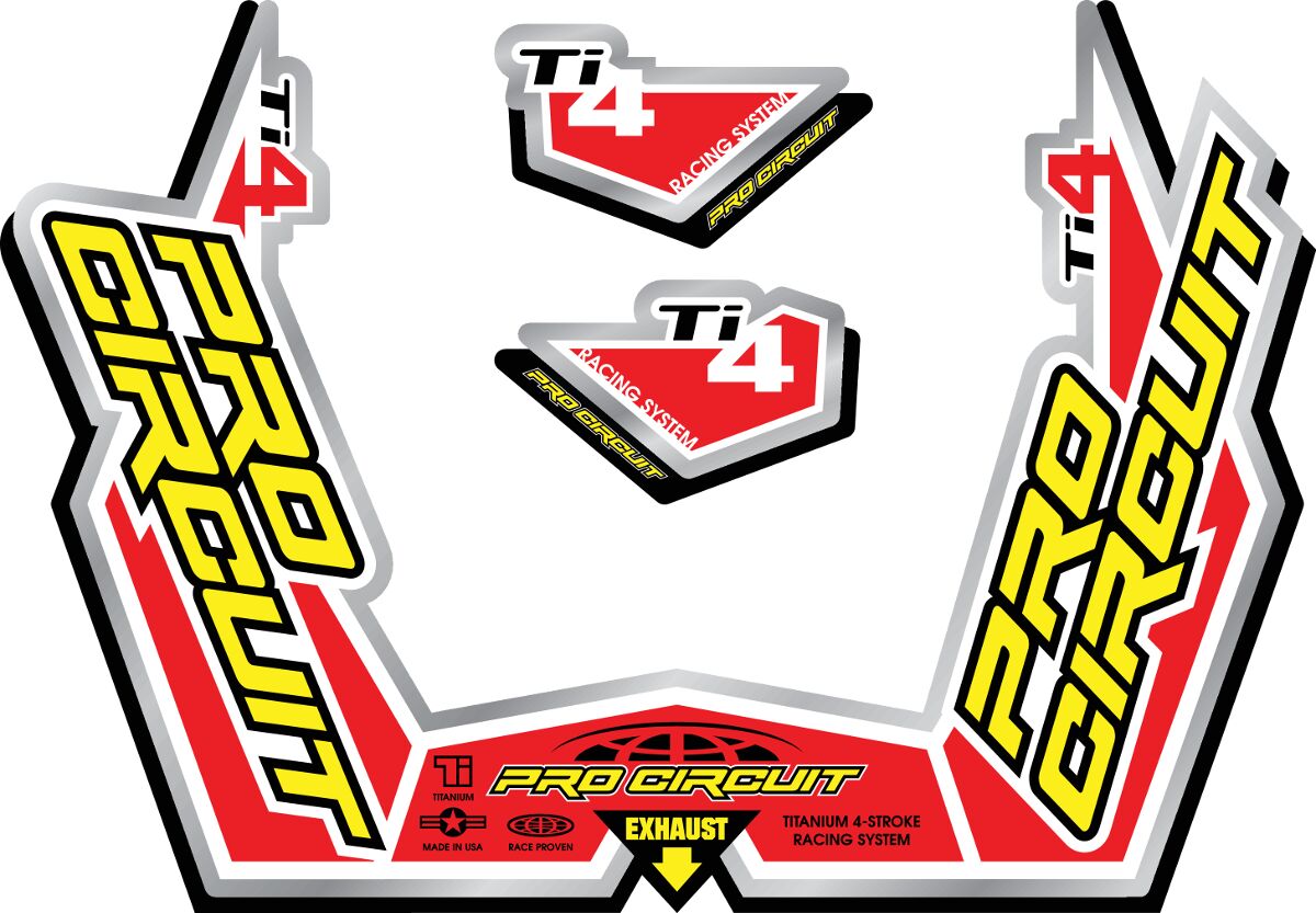 PRO CIRCUIT EXHAUST STICKER KT TI4-GP DC09TI4GP