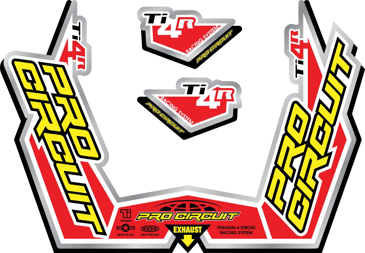 PRO CIRCUIT EXHAUST STICKER KIT TI4-R DC09TI4R