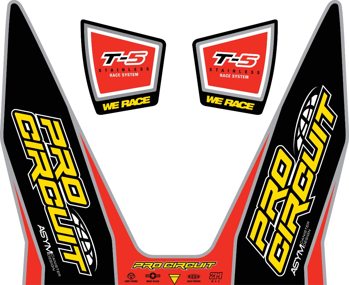 PRO CIRCUIT EXHAUST STICKER KIT T-5 DC12T5