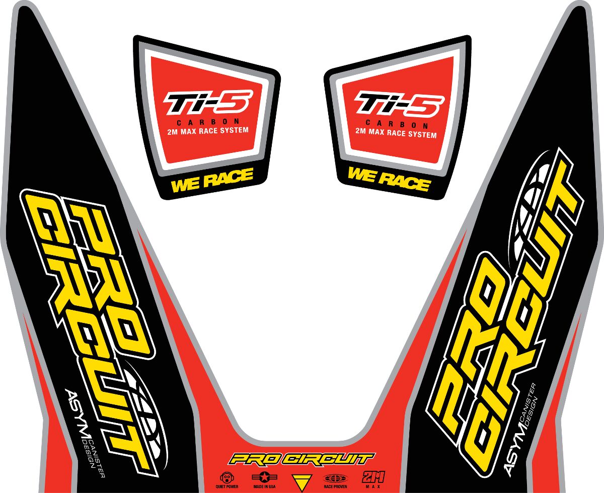 PRO CIRCUIT EXHAUST STICKER KIT TI-5 DC12TI5