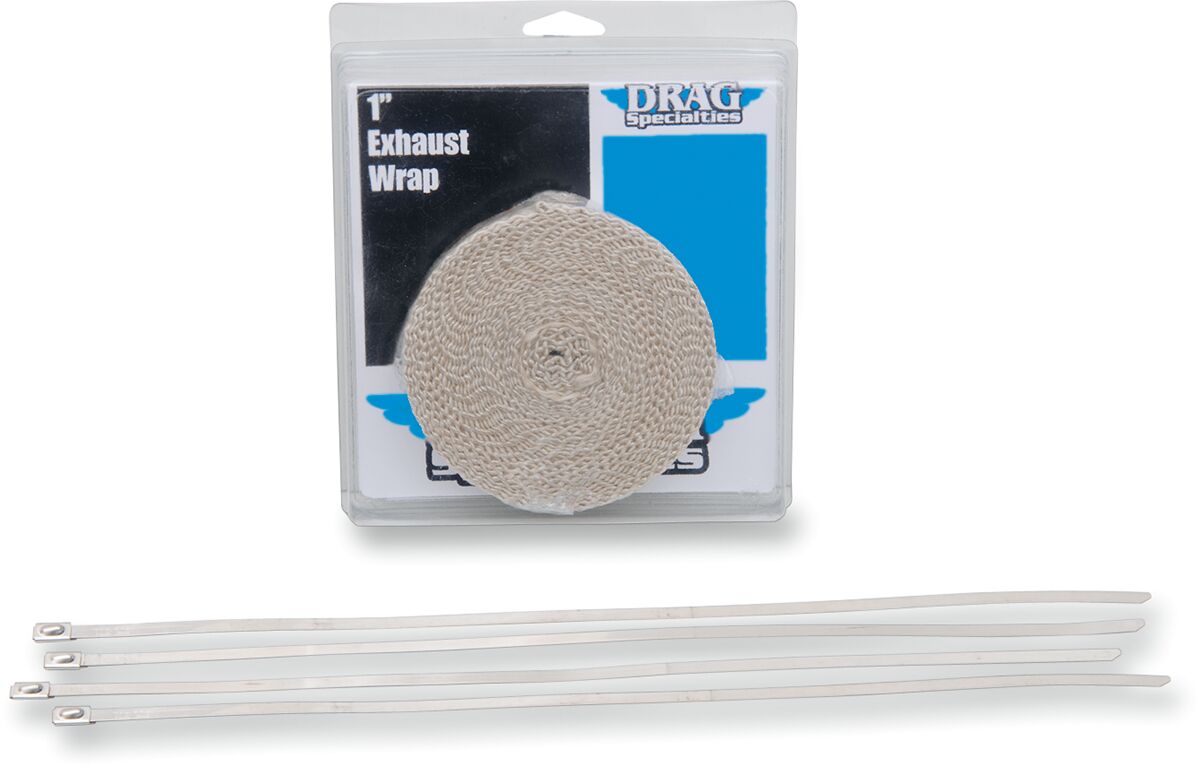 DRAG SPECIALTIES WRAP EXH 1X25' TAN W/TIE 525-2002