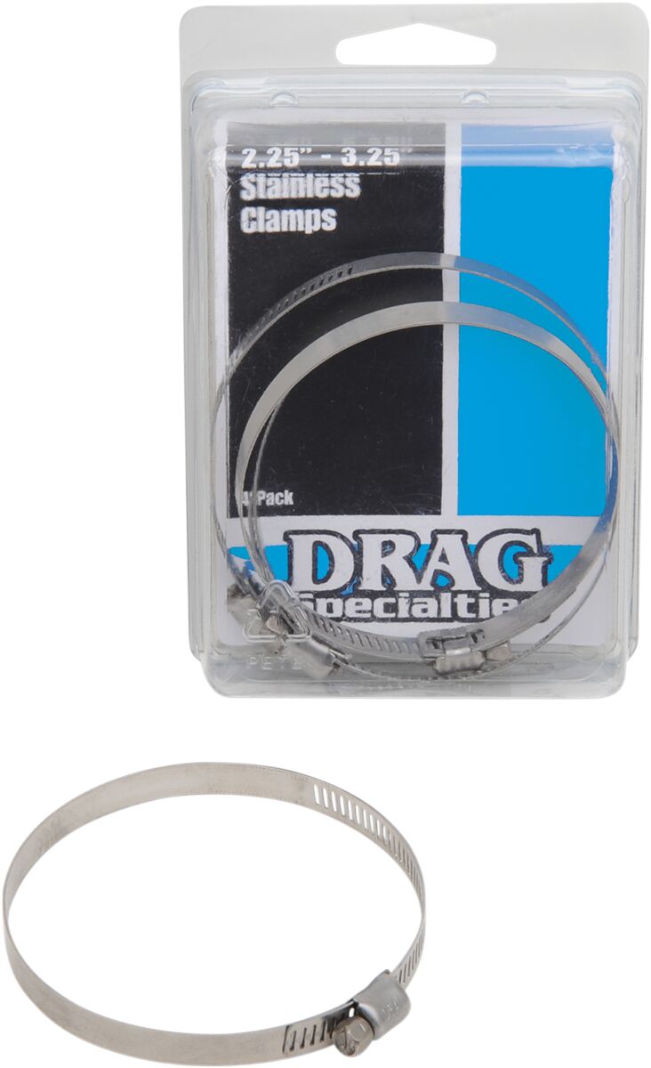 DRAG SPECIALTIES CLAMPS SS 2.25-3.25DIA 114-6244