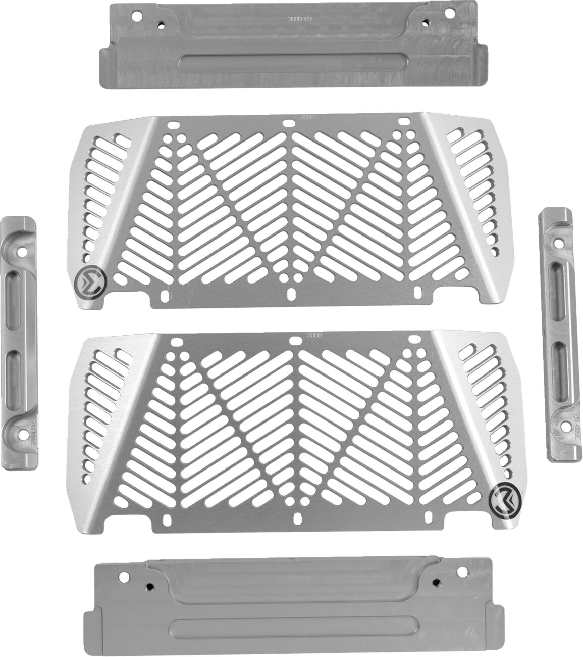 MOOSE OFFROAD HARD-PARTS RADIATOR GUARD SILVER KAWASAKI 12-3000