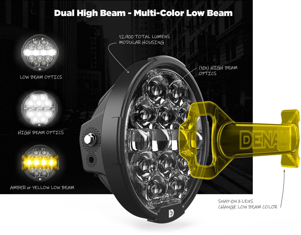 DENALI D14 DESTROYER HEADLIGHT UNIVER DNL.D14.050