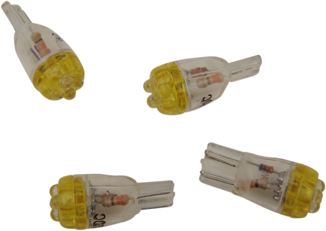 DRAG SPECIALTIES MINI WEDGE AMBER LED T10-4LEDA-HC