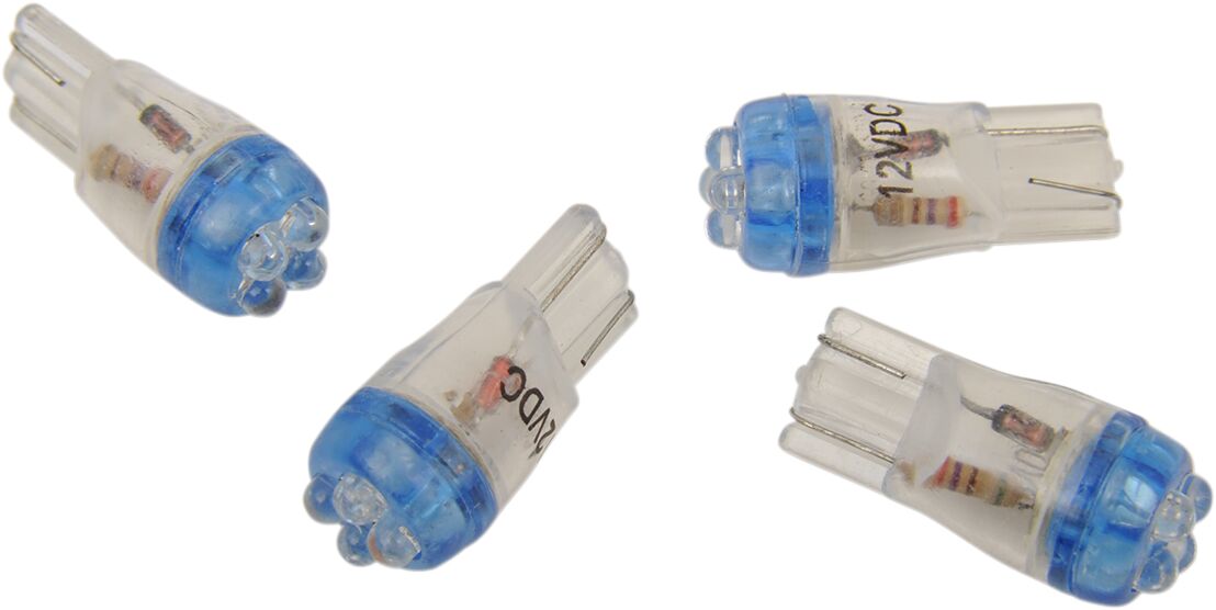 DRAG SPECIALTIES MINI WEDGE BLUE LED T10-4LEDL-HC