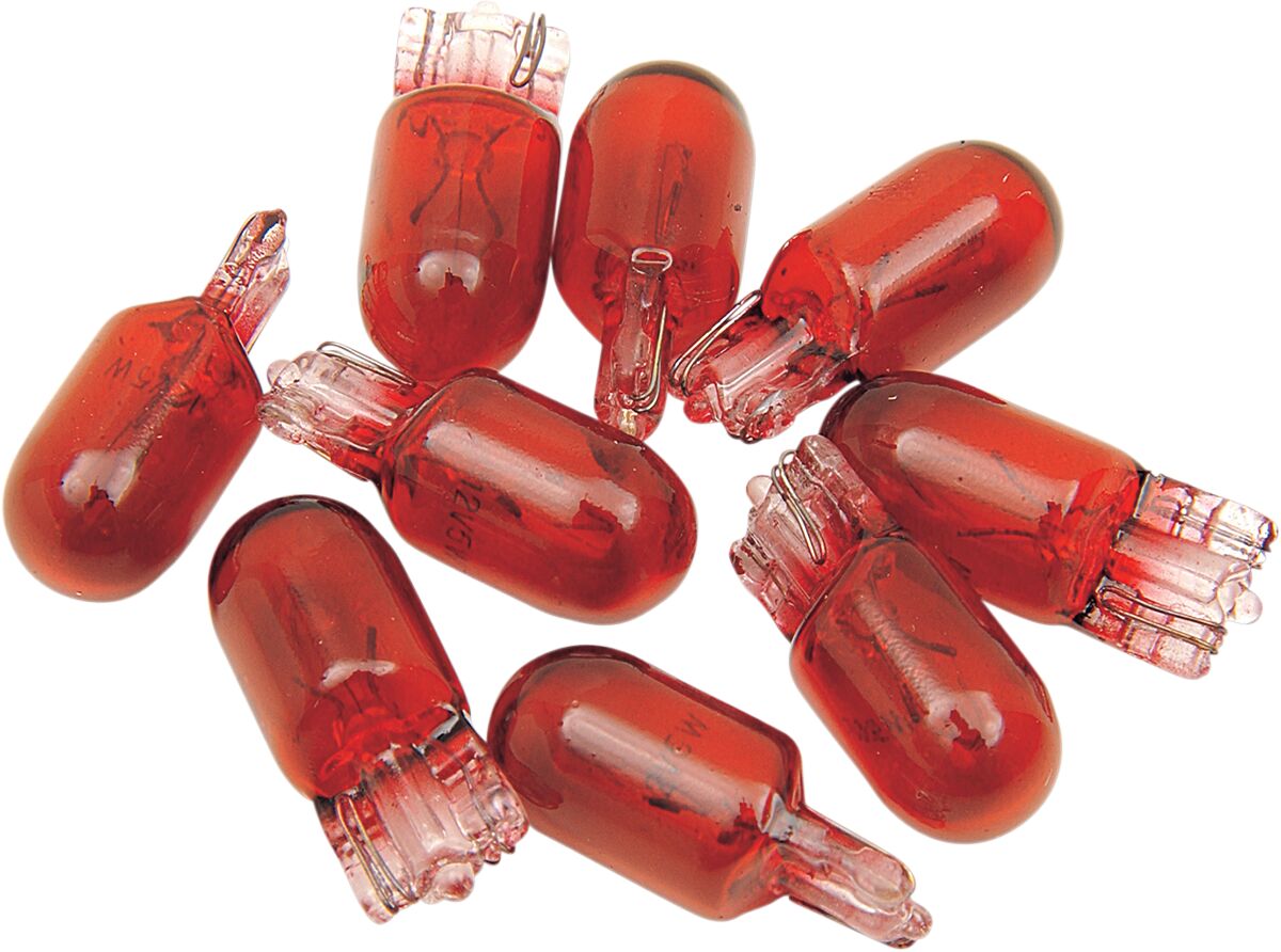 DRAG SPECIALTIES BULB RED 5W T10 10PK AD-0913R
