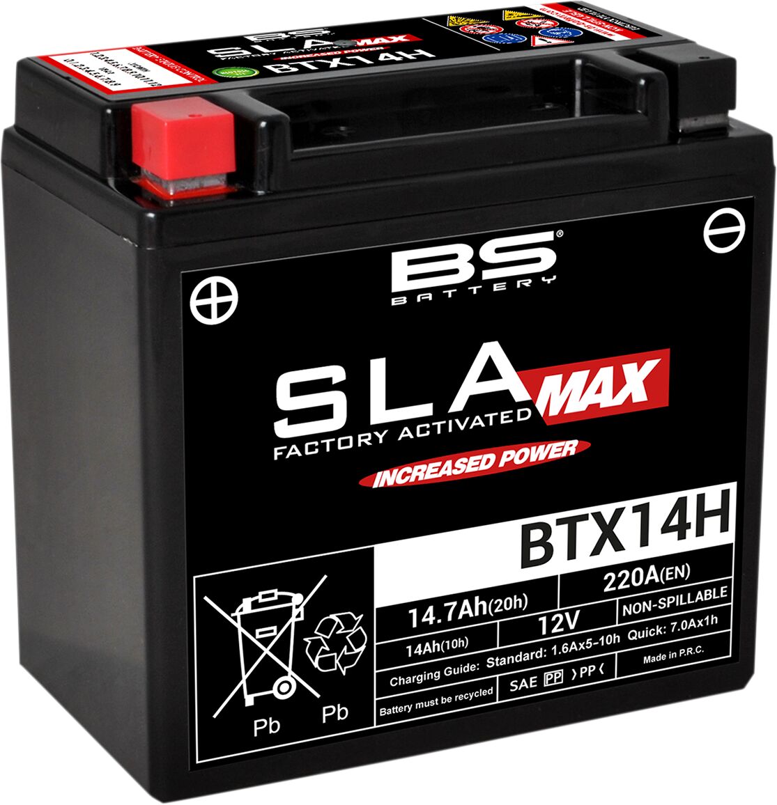 BS BATTERY BATTERY BS BTX14H SLA-MAX 300887