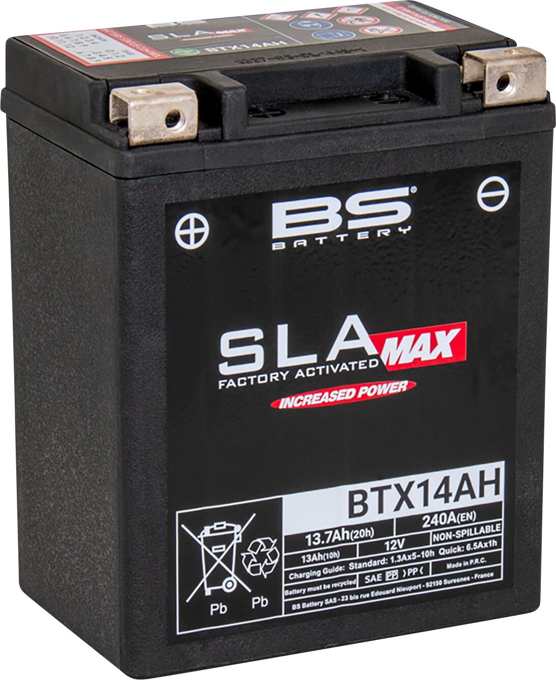BS BATTERY BATTERY BS BTX14AH SLA-MAX 300863