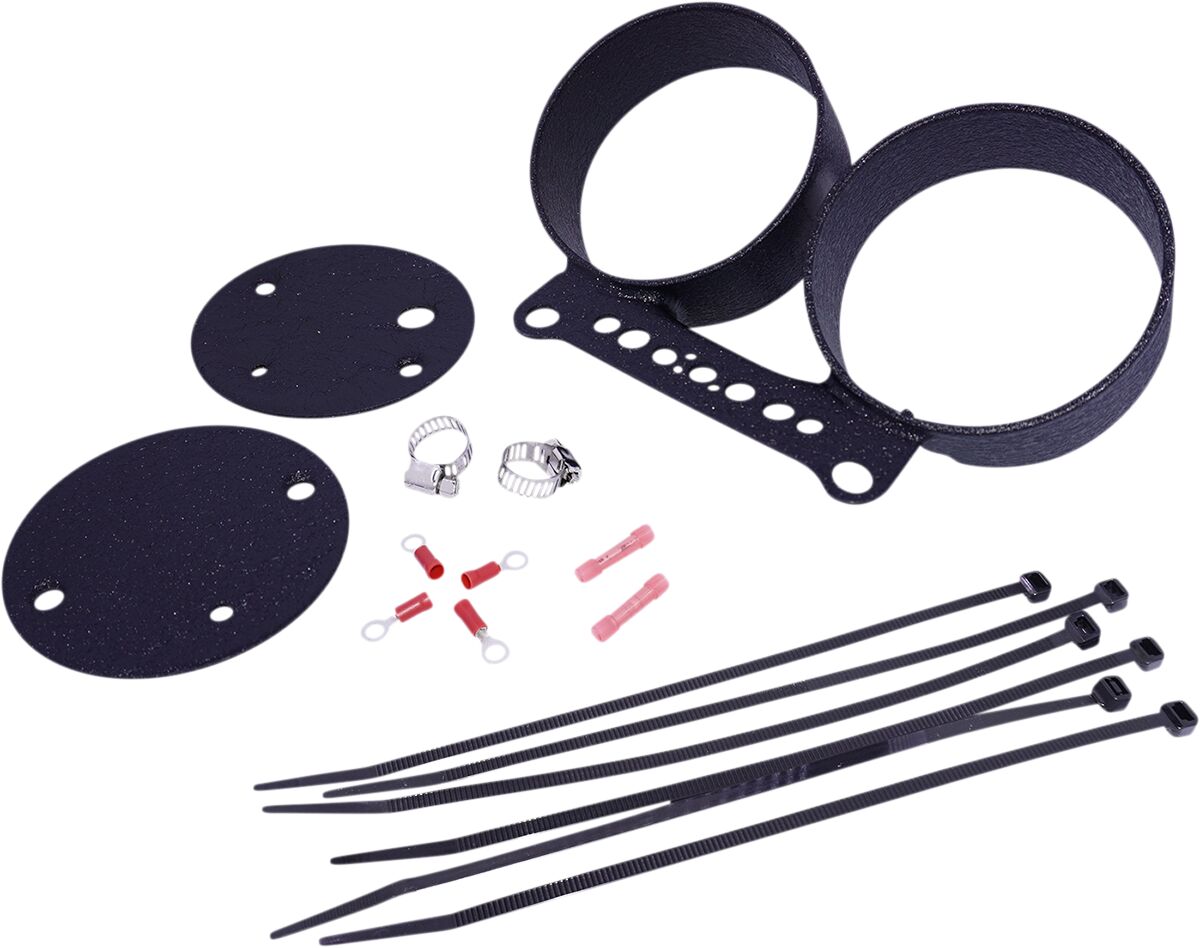 DRAG SPECIALTIES MOUNT GAGE WRNKL B DOUBLE T21-6924WB