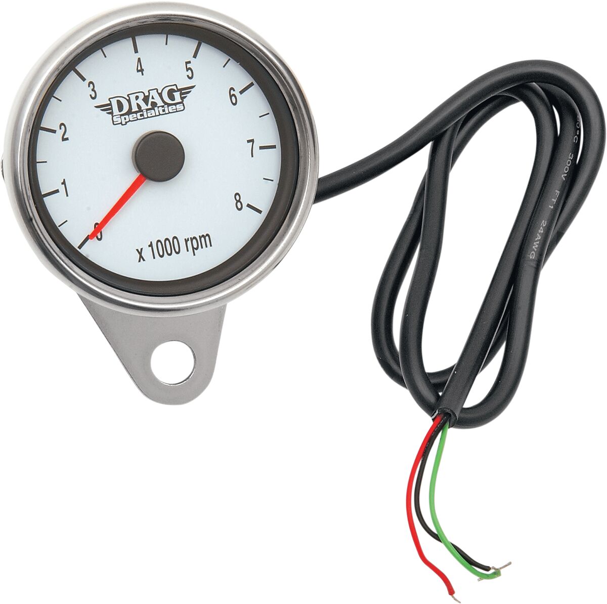 DRAG SPECIALTIES TACHOMETER WHT FACE 21-6894DSW
