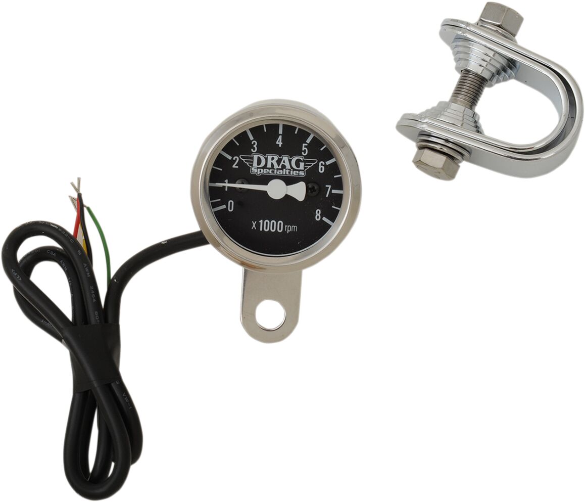 DRAG SPECIALTIES TACH EL 1-7/8 BLK LED LT 21-6962NUDS