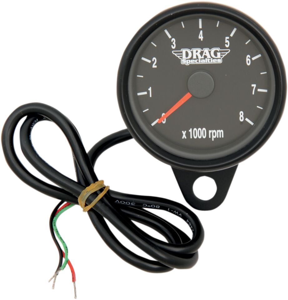 DRAG SPECIALTIES TACH BLK 2.4 BLK W/LED 21-6894BDS