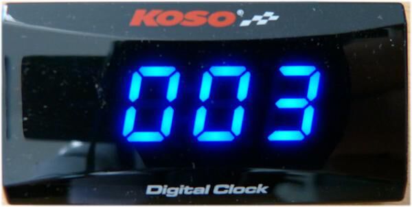 KOSO NORTH AMERICA CLOCK BLUE SUPER SLIM BA024B20