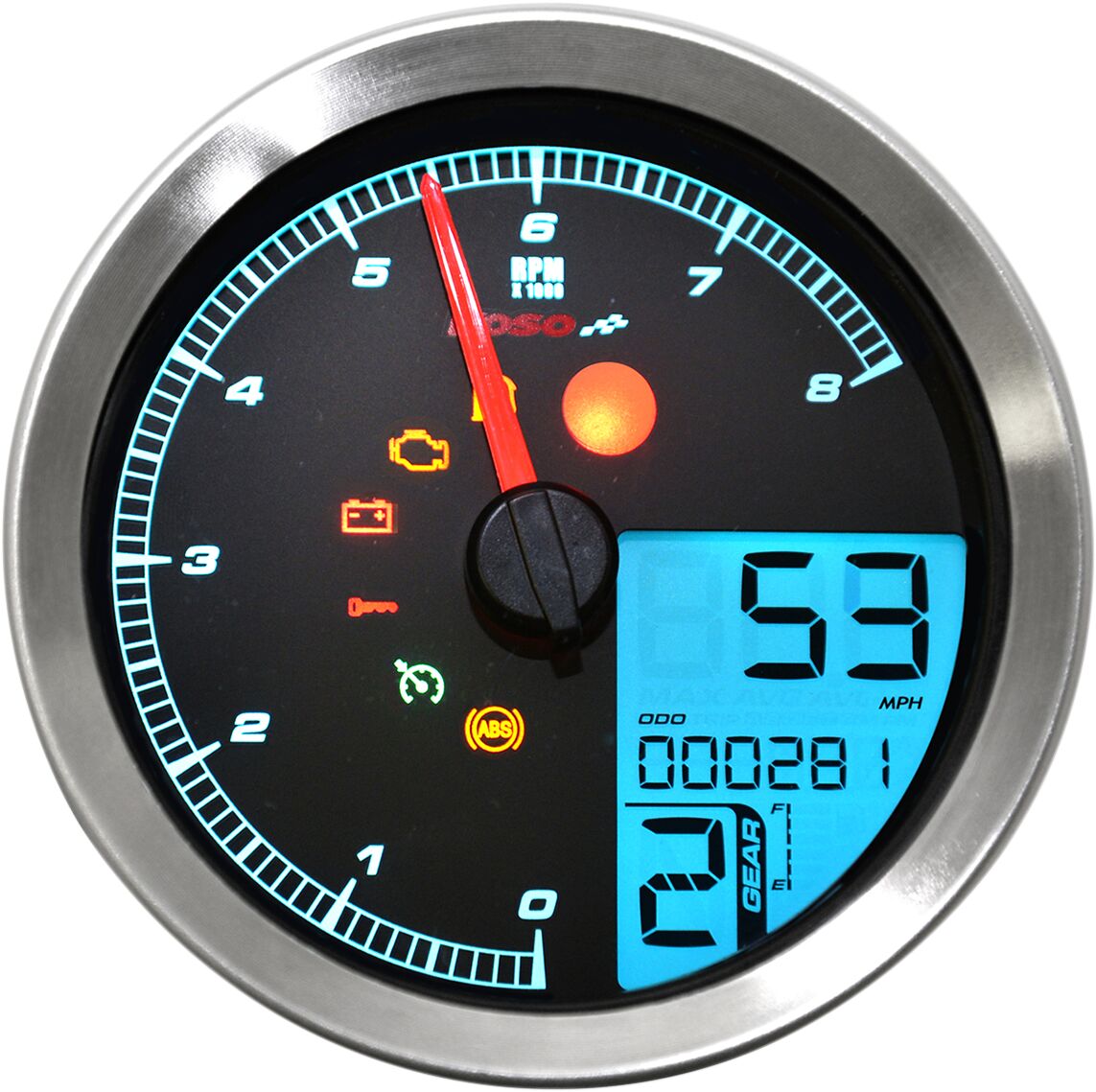KOSO NORTH AMERICA TACH MULTI METR HD-04 SIL BA051200