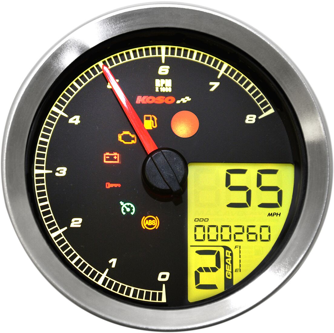 KOSO NORTH AMERICA TACH MULTI METR HD-04 SIL BA051200