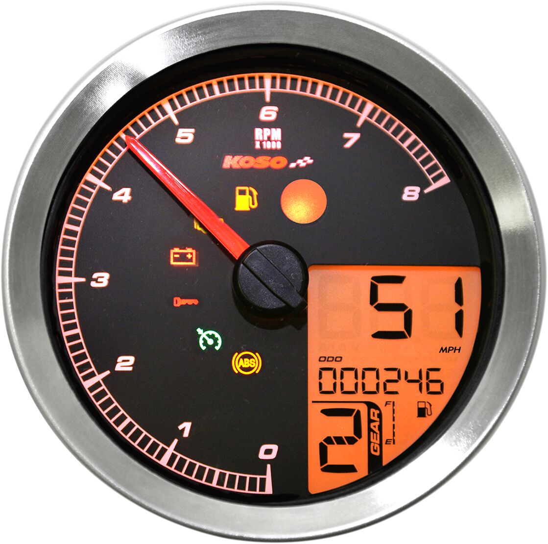 KOSO NORTH AMERICA TACH MULTI METR HD-04 SIL BA051200